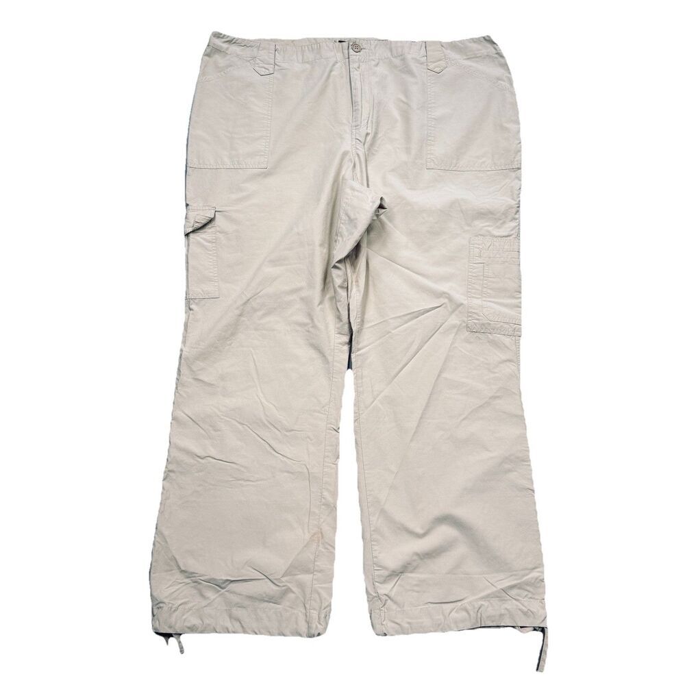Venezia Cargo Pants Plus 22/24 (42x29) Khaki Beige Lightweight Womens